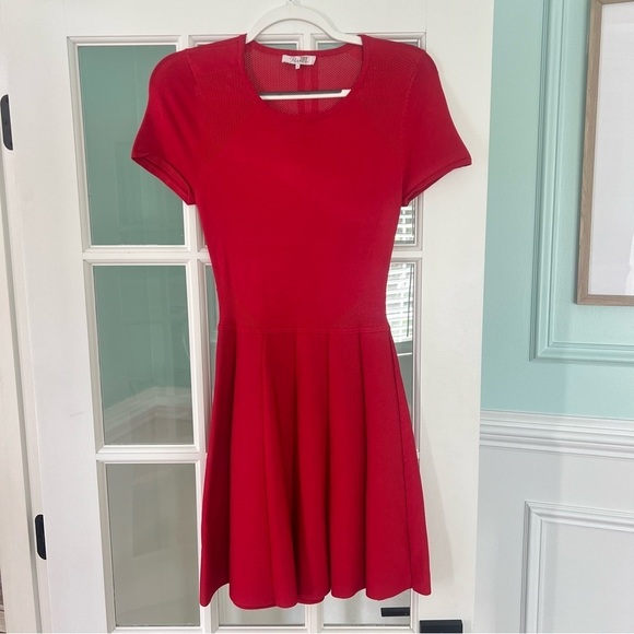 Parker Red Trace Knit Dress | S - Picture 5 of 9